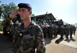 Deploying French Marines stand at the ready to defend Mali from Islamists. Image of Deploying French Marines stand at the ready to defend Mali from Islamists.