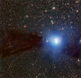 The newborn star shines brightly in the nebula Lupus 3 in Scorpio. Image of The newborn star shines brightly in the nebula Lupus 3 in Scorpio.