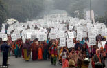 thousands of women have protested the country's legal protections for women. Image of thousands of women have protested the country's legal protections for women.