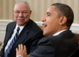 Colin Powell and President Obama Image of Colin Powell and President Obama