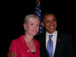 Cecille Richards of Planned Parenthood and the President of the United States Image of Cecille Richards of Planned Parenthood and the President of the United States