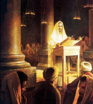 Jesus read from the Prophet Isaiah in the synagogue at Nazareth Jesus read from the Prophet Isaiah in the synagogue at Nazareth