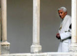 Pope Benedict leaving Image of Pope Benedict leaving