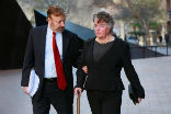 Maureen O'Connor with her attorney. Her attorney says a tumor may have made her gamble and lose a billion dollars over the past nine years. Image of Maureen O'Connor with her attorney. Her attorney says a tumor may have made her gamble and lose a billion dollars over the past nine years.