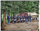 This image shows a youthful drum corps as well as the conditions in which men lived between battles. Image of This image shows a youthful drum corps as well as the conditions in which men lived between battles.