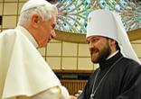 Pope benedict XVI and Metropolitan Hilarion Image of Pope benedict XVI and Metropolitan Hilarion