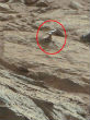 The mysterious chink of twisted metal discovered on Mars. Image of The mysterious chink of twisted metal discovered on Mars.