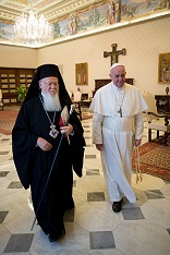 Patriarch Bartholomew and Pope Francis Image of Patriarch Bartholomew and Pope Francis