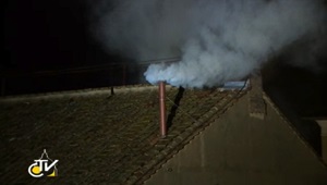 White smoke signals the joyous news! Habemus Papem Image of White smoke signals the joyous news! Habemus Papem