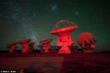 Some of the dishes of the Atacama Large Millimeter Array. Image of Some of the dishes of the Atacama Large Millimeter Array.