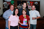 Celebrity judges (back row) Chris Shepherd, owner and executive chef at Underbelly; Seth Payne, former Houston Texans defensive tackle and SportsRadio 610 host; and Neil Doherty, chef at Sysco, selected Bocados as their winner, with owners Lily Hernandez '84 and Terry Flores '86.
Image of Celebrity judges (back row) Chris Shepherd, owner and executive chef at Underbelly; Seth Payne, former Houston Texans defensive tackle and SportsRadio 610 host; and Neil Doherty, chef at Sysco, selected Bocados as their winner, with owners Lily Hernandez '84 and Terry Flores '86.