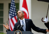 Obama making light of violating Corps regulations. Image of Obama making light of violating Corps regulations.