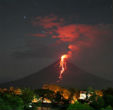Mayon volcano during a previous, major eruption. Image of Mayon volcano during a previous, major eruption.