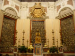 The relics of the 800 martyrs at the Cathedral in Otranto. Image of The relics of the 800 martyrs at the Cathedral in Otranto.