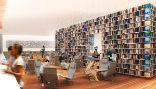 The new library makes a new, modern use of space. Image of The new library makes a new, modern use of space.