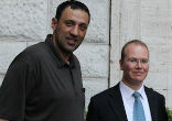 Former Los Angeles Lakers player Vlade Divac recently met with the Swiss Guard to discuss sports as well as learn about their work at the Vatican. Image of Former Los Angeles Lakers player Vlade Divac recently met with the Swiss Guard to discuss sports as well as learn about their work at the Vatican.