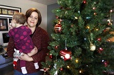 Christa Dias and her baby Image of Christa Dias and her baby