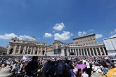 Crowd gathered for the Sunday Angelus message Image of Crowd gathered for the Sunday Angelus message
