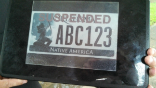 an image released by the company to show what the new plates will look like with a message displayed. Image of an image released by the company to show what the new plates will look like with a message displayed.