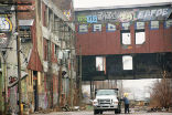 Large areas of Detroit are almost entirely abandoned. Image of Large areas of Detroit are almost entirely abandoned.