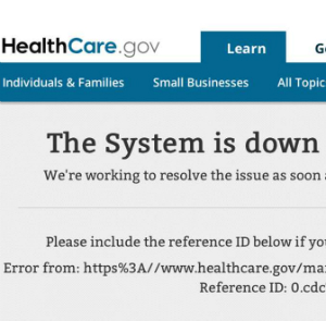Obamacare, the system really is down. Image of Obamacare, the system really is down.