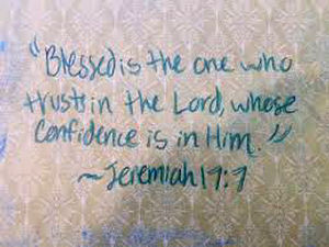 Blessed is the one who trust in the Lord. Blessed is the one who trust in the Lord.