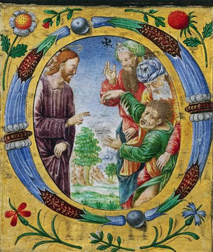 Jesus casts out the demons. Jesus casts out the demons.