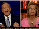 Fox News mega personality Bill O'Reilly interviewing radio personality Laura Ingraham Image of Fox News mega personality Bill O'Reilly interviewing radio personality Laura Ingraham