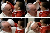 Pope Francis and a child Image of Pope Francis and a child