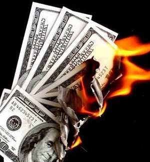 Currency printed out of thin air with nothing to back it devalues the dollar. Currency printed out of thin air with nothing to back it devalues the dollar.