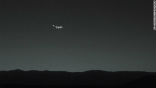 Earth, visible from the surface of Mars. Image of Earth, visible from the surface of Mars.