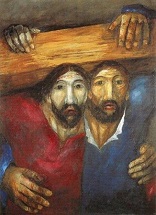 Simon of Cyrene and Jesus Image of Simon of Cyrene and Jesus