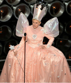 Host Ellen DeGeneres kept the crowd in stitches by handing out pizza to the crowd, took an epic selfie with the big stars, and even dressed up as Glinda the Good Witch from the 'The Wizard of Oz.' Host Ellen DeGeneres kept the crowd in stitches by handing out pizza to the crowd, took an epic selfie with the big stars, and even dressed up as Glinda the Good Witch from the 'The Wizard of Oz.'