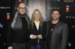 Patti Smith is flanked by Director Darren Aronofsky (left) and Producer Scott Franklin (right) during a special screening of Image of Patti Smith is flanked by Director Darren Aronofsky (left) and Producer Scott Franklin (right) during a special screening of