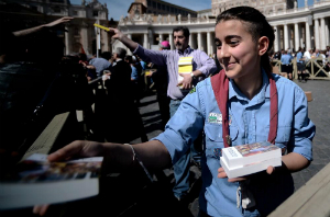 Bibles were handed out to all visitors regardless of their religious affiliation. Bibles were handed out to all visitors regardless of their religious affiliation.