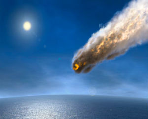 One asteroid, believed to have hit Earth 3.26 billion years ago, was 36 miles wide, which scientists said was six times bigger than the blast which wiped out dinosaurs. One asteroid, believed to have hit Earth 3.26 billion years ago, was 36 miles wide, which scientists said was six times bigger than the blast which wiped out dinosaurs.