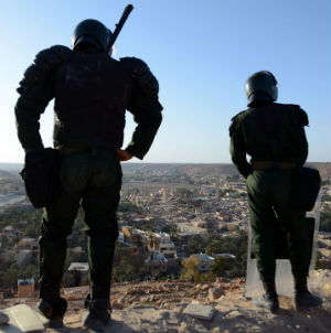 The Algerian army had pounded the region in order to secure the area during the tumultuous days of the presidential election. The Algerian army had pounded the region in order to secure the area during the tumultuous days of the presidential election.