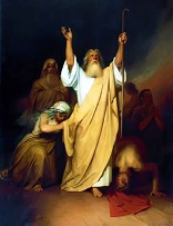 Moses in prayer Image of Moses in prayer