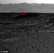 Curiosity recently captures this image that shows light on the ground on Mars. NASA thinks it's just a glint off rock or some other similar anomaly. Image of Curiosity recently captures this image that shows light on the ground on Mars. NASA thinks it's just a glint off rock or some other similar anomaly.
