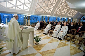 To use a word of St. John XXIII: it is the Holy Spirit that updates the Church: Really, he really updates it and keeps it going. And we Christians must ask the Lord for the grace of docility to the Holy Spirit. Docility in this Spirit, who speaks to us in our heart, who speaks to us in all of life's circumstances, who speaks to us in the Church's life, in Christian communities, who is always speaking to us.' To use a word of St. John XXIII: it is the Holy Spirit that updates the Church: Really, he really updates it and keeps it going. And we Christians must ask the Lord for the grace of docility to the Holy Spirit. Docility in this Spirit, who speaks to us in our heart, who speaks to us in all of life's circumstances, who speaks to us in the Church's life, in Christian communities, who is always speaking to us.'