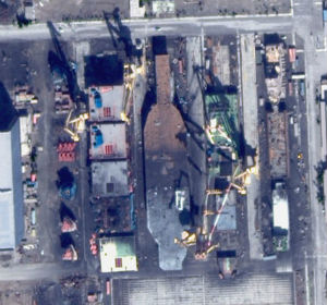 Recent saber rattling explains the imagery published by CNN in March depicting a model of the U.S. Navy's Nimitz-class nuclear-powered aircraft carrier, complete with planes, docked in Iran's Gachin shipyard. Recent saber rattling explains the imagery published by CNN in March depicting a model of the U.S. Navy's Nimitz-class nuclear-powered aircraft carrier, complete with planes, docked in Iran's Gachin shipyard.