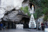 Lourdes in France is the site of massive pilgrimages for Christians, and saw apparitions of the Virgin Mary in the 19th century. Image of Lourdes in France is the site of massive pilgrimages for Christians, and saw apparitions of the Virgin Mary in the 19th century.
