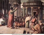 St Paul addressing the Athenians on Mars Hill Image of St Paul addressing the Athenians on Mars Hill