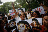 Protestors angry over the recent wave of violence against women that overtaking India. Image of Protestors angry over the recent wave of violence against women that overtaking India.