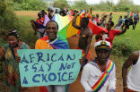 Uganda's decision to criminalize homosexuality has been met by protests abroad and internally. Image of Uganda's decision to criminalize homosexuality has been met by protests abroad and internally.