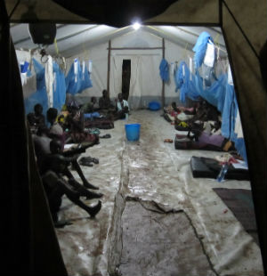 Half of all South Sudanese refugees in Ethiopian camps live under plastic sheeting where there is a severe shortage of water and latrines. Half of all South Sudanese refugees in Ethiopian camps live under plastic sheeting where there is a severe shortage of water and latrines.