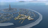 A seastead would be an autonomous, self-sufficient floating city. Image of A seastead would be an autonomous, self-sufficient floating city.