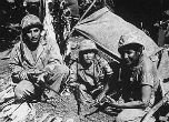 PFC Chester Nez (middle) on Saipan in June, 1944. Image of PFC Chester Nez (middle) on Saipan in June, 1944.