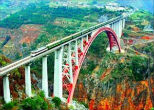India will complete construction on the world's tallest railway bridge in 2016, which will provide rail connection to the Kashmir valley. Image of India will complete construction on the world's tallest railway bridge in 2016, which will provide rail connection to the Kashmir valley.