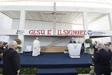 The welcome given to the Pope by the members of this evangelical/pentecostal protestant community of Christians was beautiful, respectful and loving. The way in which the entire encounter proceeded is a sign of where we are being challenged to live our own Christian lives. The message of Pope Francis at Caserta is clear and convincing. He went to find brothers, and sisters. So should we! Authentic ecumenical efforts are a part of being a Catholic Christian. Image of The welcome given to the Pope by the members of this evangelical/pentecostal protestant community of Christians was beautiful, respectful and loving. The way in which the entire encounter proceeded is a sign of where we are being challenged to live our own Christian lives. The message of Pope Francis at Caserta is clear and convincing. He went to find brothers, and sisters. So should we! Authentic ecumenical efforts are a part of being a Catholic Christian.